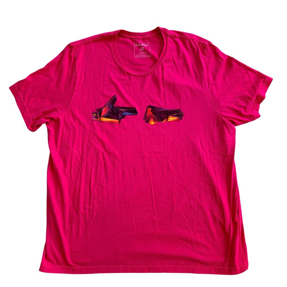 Run The Jewels Hot Pink T-shirt 3XL Unisex‎ Graphic Short Sleeve Soft Cotton